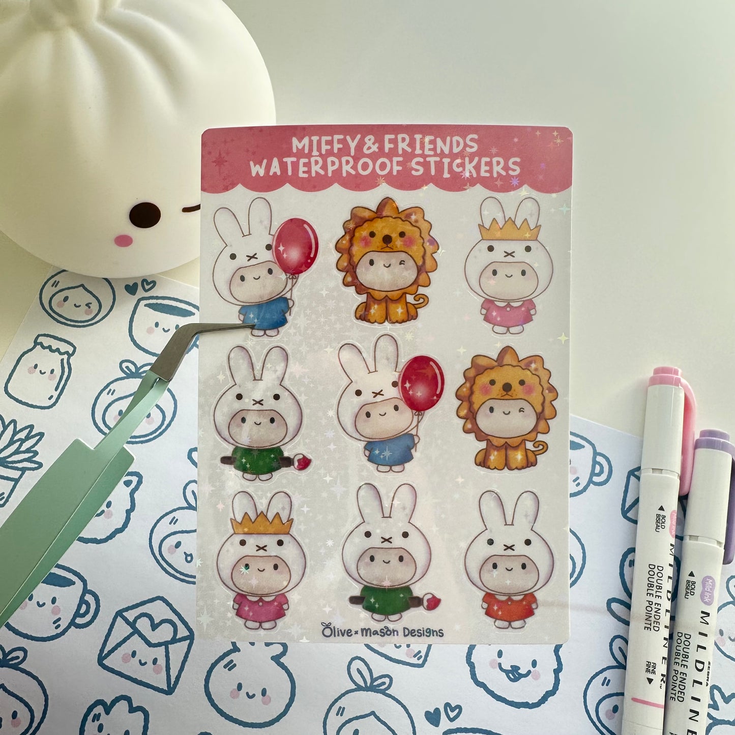 Miffy & Friends Waterproof Sticker Sheet
