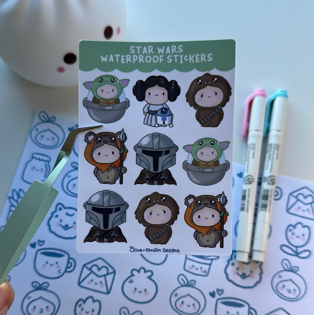 Star Galaxy Waterproof Sticker Sheet