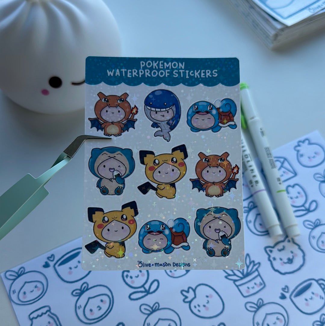 Poke Friends Vol 2 Waterproof Sticker Sheet