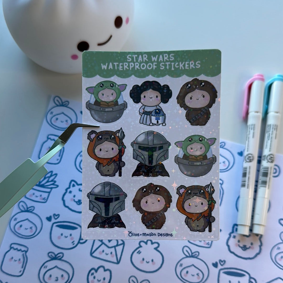Star Galaxy Waterproof Sticker Sheet