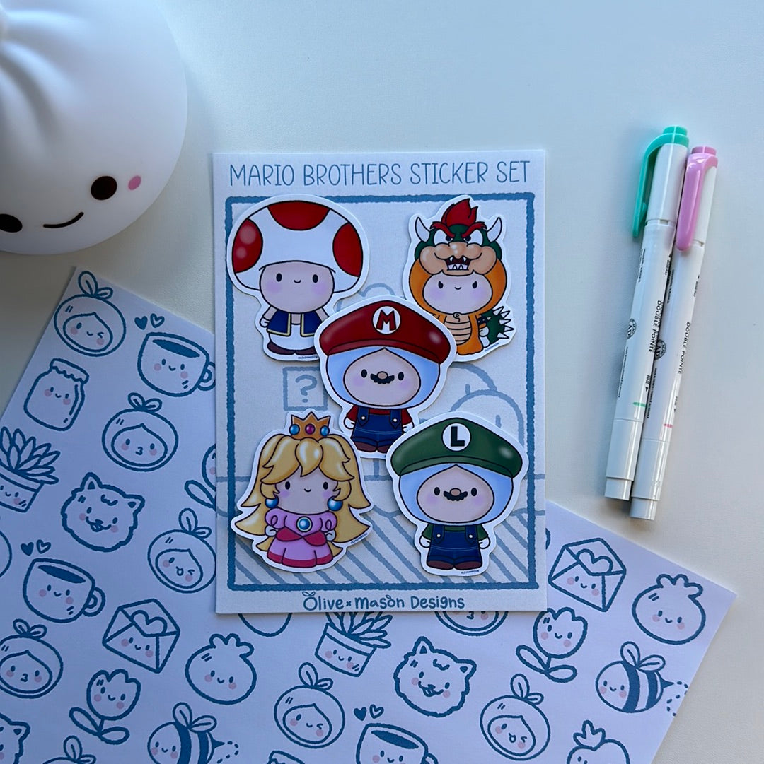 M Bros Waterproof Vinyl Sticker Set