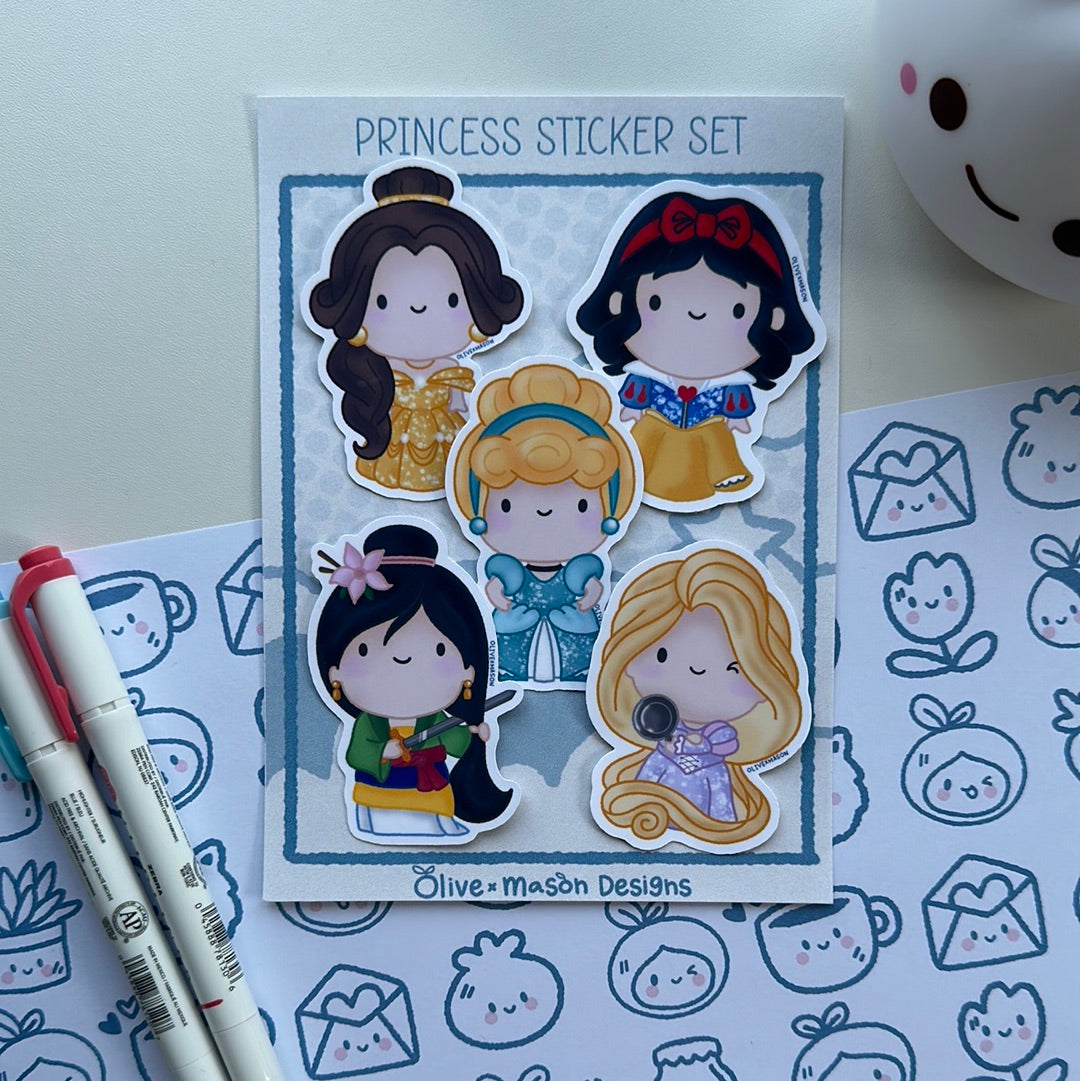 Princess Vol 2 Waterproof Vinyl Sticker Set