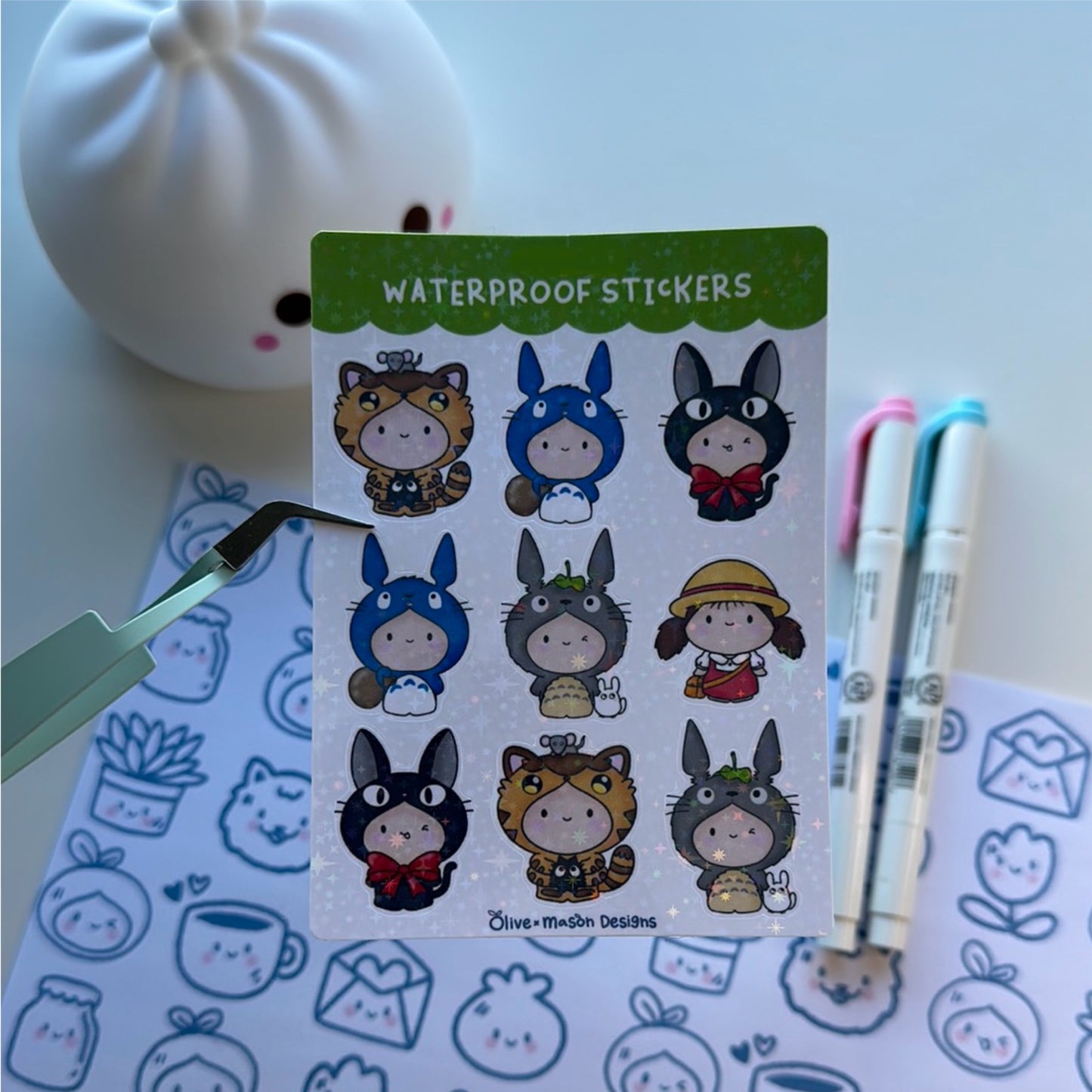 Totoro & Friends Waterproof Sticker Sheet