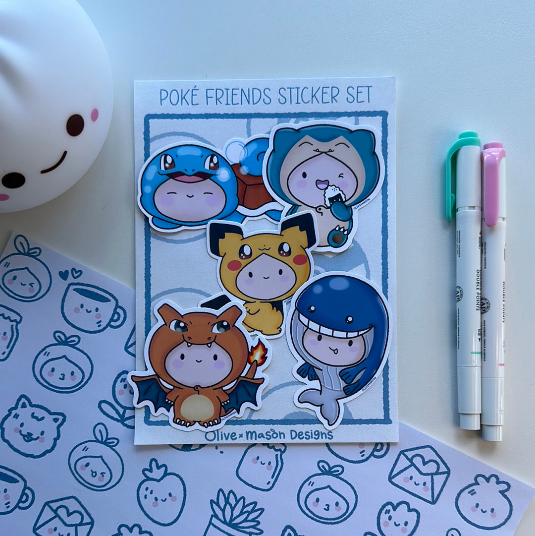 Poke Friends Vol 2 Waterproof Vinyl Sticker Set