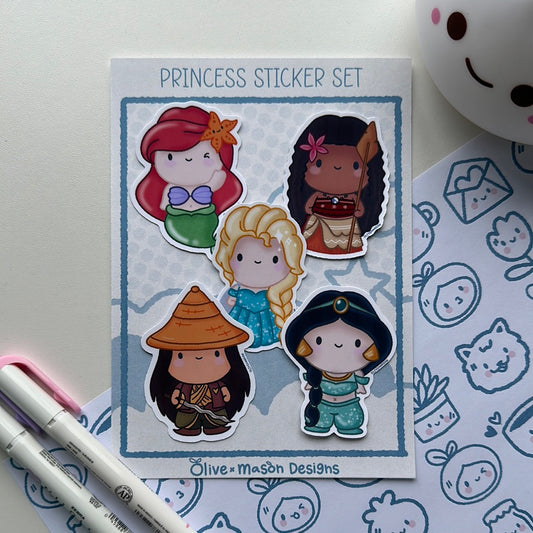 Princess Vol 1 Waterproof Vinyl Sticker Set