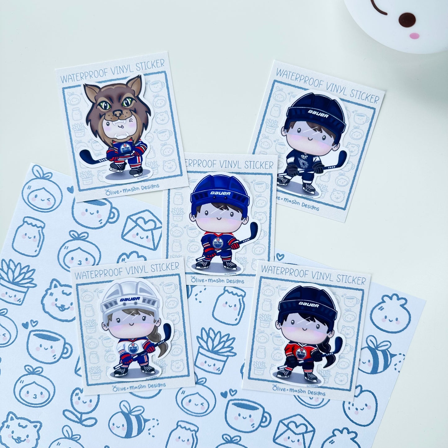 Edmonton Hockey Playoffs Waterproof Vinyl Sticker Set