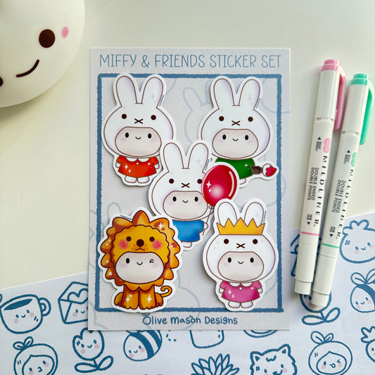 Miffy & Friends Waterproof Vinyl Sticker Set