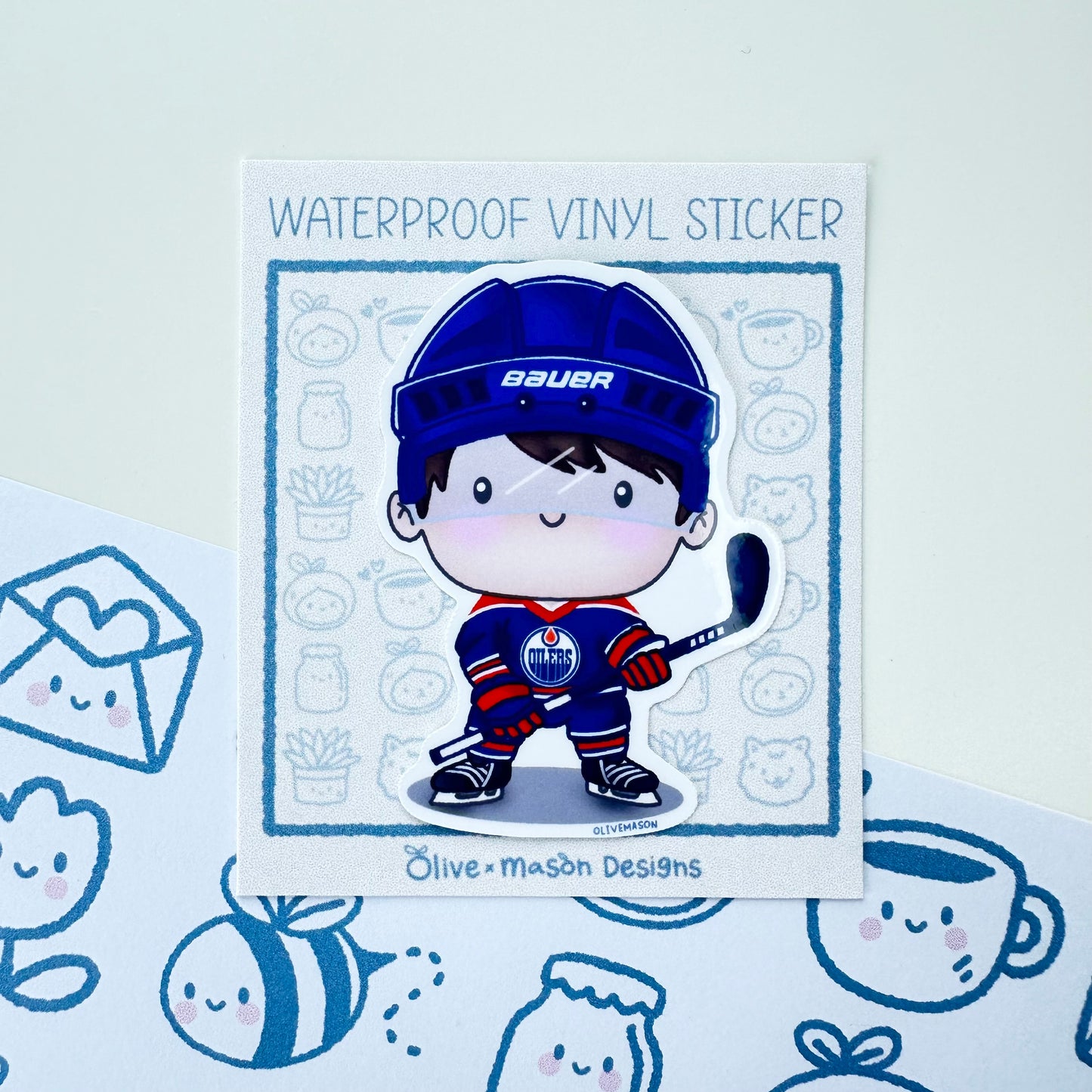 Edmonton Hockey Playoffs Waterproof Vinyl Sticker Set