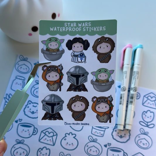 Star Galaxy Waterproof Sticker Sheet