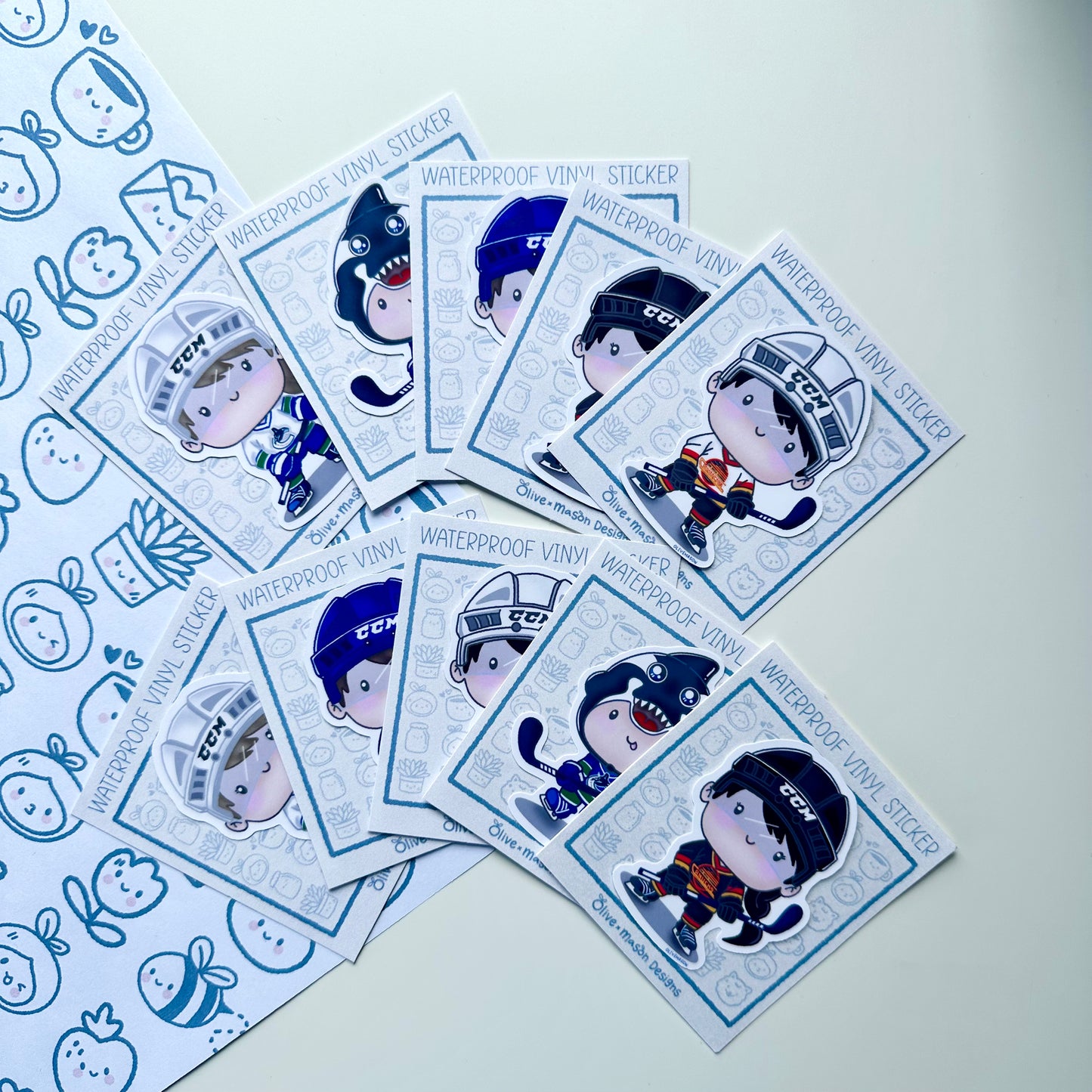 Vancouver Hockey Playoffs Waterproof Vinyl Sticker Set