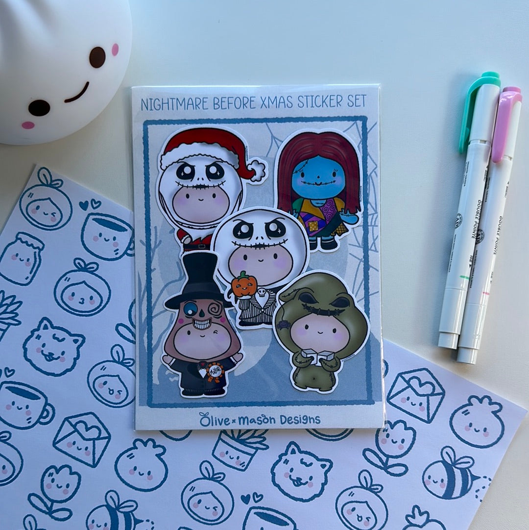 Nightmare Before Christmas Waterproof Vinyl Sticker Set